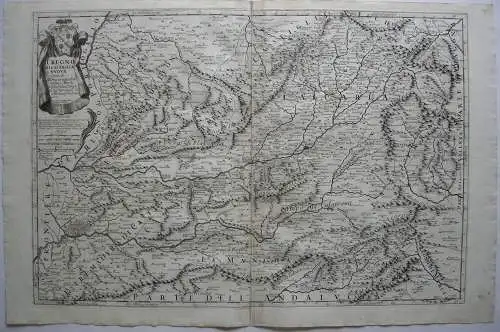 Spanien Castilia Nueva Copperplate map Giac Cantelli Vignola 1696 Espana Barbey