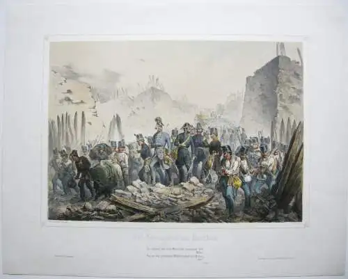 Peschiera Garda Battaglia 1848 Lombardei Lithographie 1849 Bachmann-Hohenstein