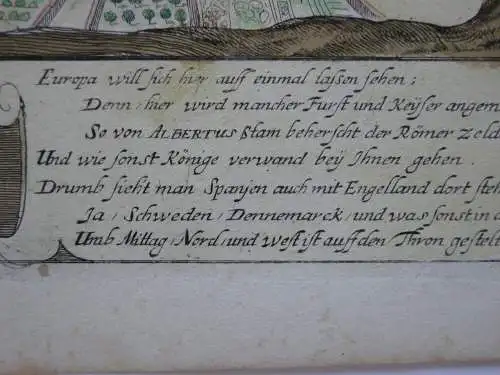 Augsburg Gesamtansicht Stammbaum Albrecht II Kupferstich Schweizer 1661 Schwaben