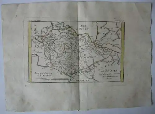 Griechenland Phokis kolor Kupferstichkarte Bocage 1787 Antike Hellas