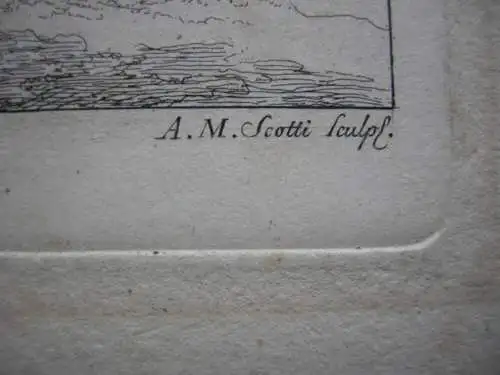 F. E. Weirotter (1730-1771) Zu Rom Ruine Orig. Radierung um 1760