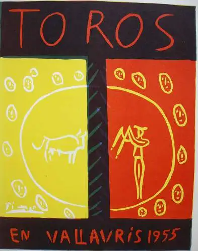 Pablo Picasso Toros en Vallauris1955 Orig Lithografie Maitres de l'Ecole 1959