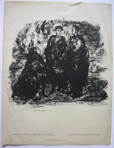 Robert Kohl (1891-1943) Schwurscene Shakespeare Hamlet Orig Lithografie 1920