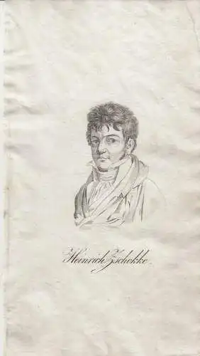 Heinrich Zschokke (1771–1848) deutscher Schriftsteller Orig Radierung 1840