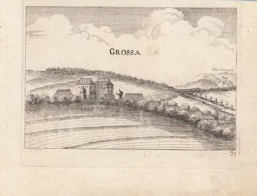 Großau Bad Vöslau Niederösterreich Orig Kupferstich G. M. Vischer 1672 