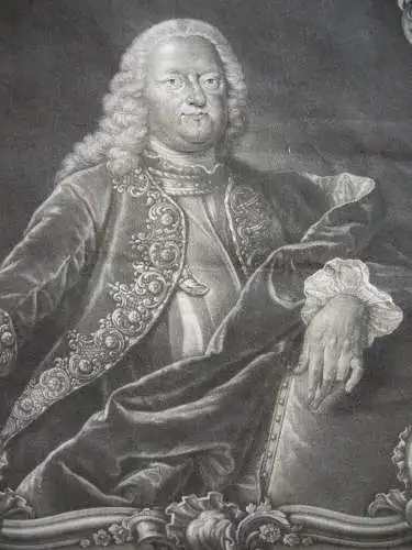 Georg Nikolaus von Appolt Jurist Portrait Orig Schabkunstblatt V D Preisler 1761