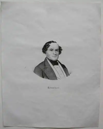 Conradin Kreutzer (1780-1849) deutscher Komponist Orig. Lithografie 1850