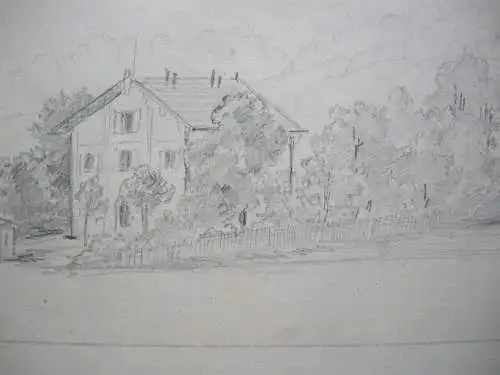 Starnberg Stadtpartie Orig. Zeichnung Otto Grashey 1880 Oberbayern 