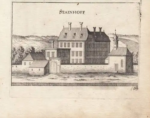 Steinhof Niederösterreich Hernstein Orig Kupferstich G. M. Vischer 1672 