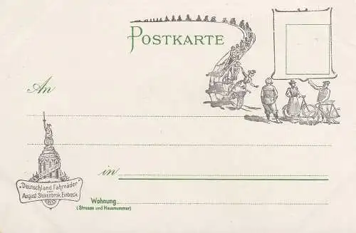 Ak Homburg v. d. H. Hessen Tennisplatz Stukenbrok Fahrrad Litho ungelaufen 1900