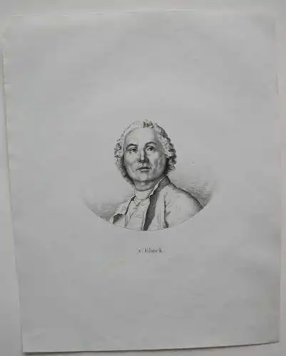 Christoph W. von Gluck  (1714-1784) deutscher Komponist Orig. Lithografie 1850