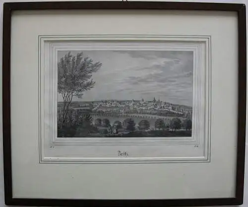 Zeitz Sachsen-Anhalt Gesamtansicht Orig Lithografie 1836