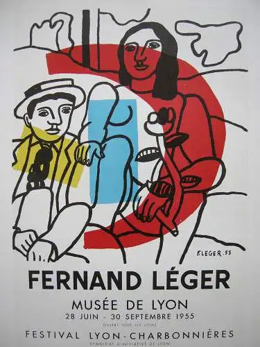 Fernand Léger Musée de Lyon Orig Lithografie 1955 Maitres de l'Ecole 