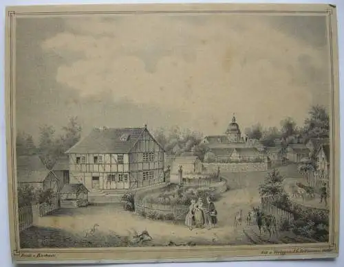 Möhra Moorgrund Thüringen Luther Stammhaus Orig Lithografie Rothbarth 1840 Gotha