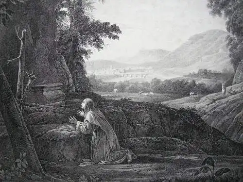 Ph. Blanchard (1805-1873) La Madrugada Morgendämmerung Ori. Lithografie 1850