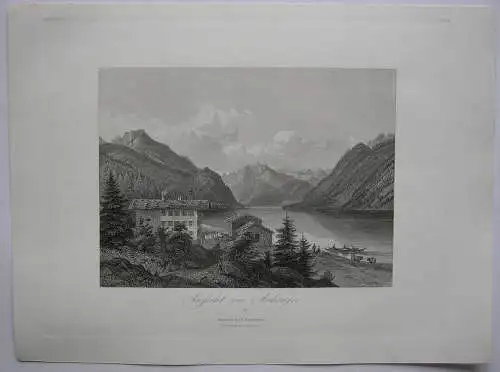 Achensee Karwendel Jenbach Inntal Tirol Österreich Orig Stahlstich 1840 