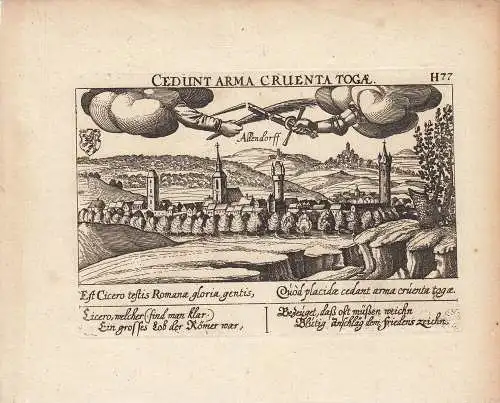 Allendorf Lumda Giessen Hessen Orig Kupferstich Meisner Schatzkästlein 1630