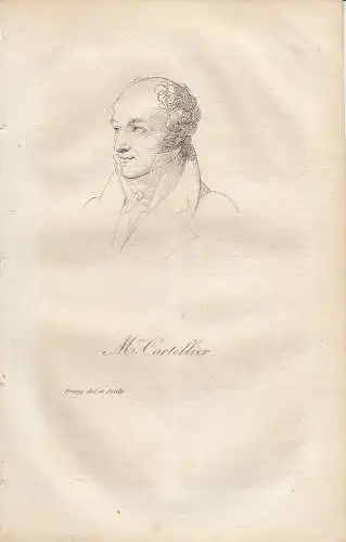 Pierre Cartellier (1757-1831) französischer Bildhauer Orig Radierung 1822