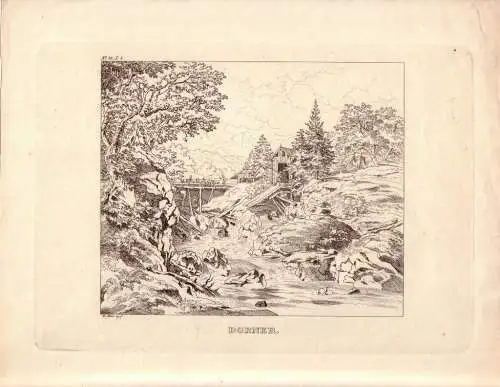 Joh. J. Donner Umriss-Radierung von Heinrich Adam 1835 