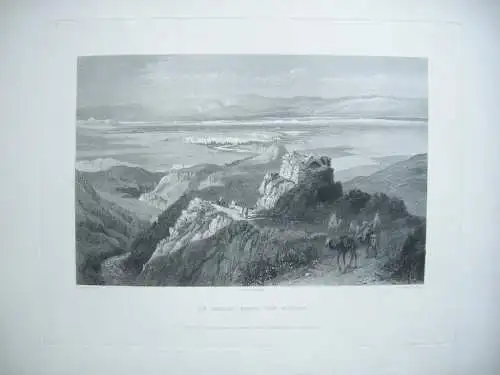 Jericho Palästina Orig. Stahlstich 1883 Orient Ansicht 