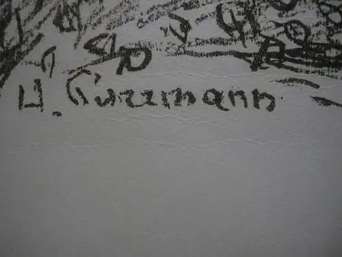 Hans Purrmann (1880-1966) Kapelle Brunnen Lepanto Orig Lithografie 1965