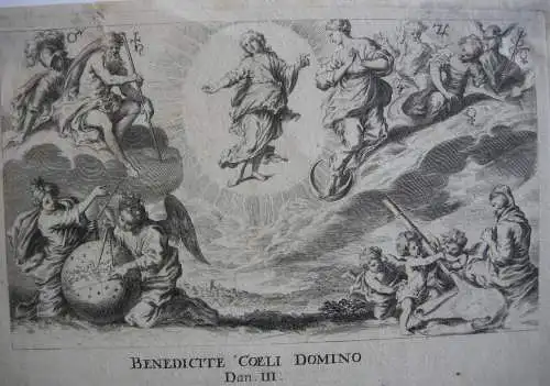 Matthäus Küsel (1621-1682) Segne den Herrn des Himmels Radierung um 1650