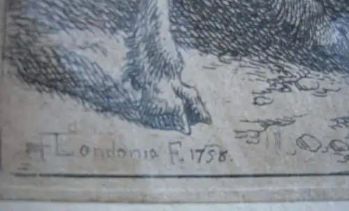 Francesco Londinio (1723-1783) Hirtenjunge Ziegen Schaf Hund 3 Radierungen 1758