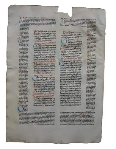 Inkunabelblatt Gratianus Decretum 1472 Peter Schöffer Mainz Gutenberg