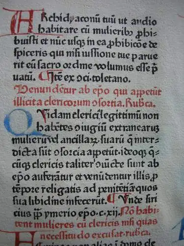 Inkunabelblatt Gratianus Decretum 1472 Peter Schöffer Mainz Gutenberg