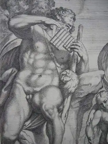 Carlo Cesio (1626-1686) Polyphemus und Galatea Orig. Radierung nach Caracci