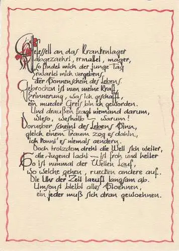 Kleine Kostbarkeiten Gedichte Manuskript Aquarelle Kalligraphie 1948 Unikat