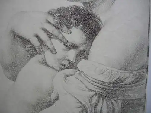 Ferdinand Piloty (1786-1844) Fra Bartholomeo  Orig. Lithografie um 1820