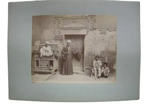 Pascal Sebah (1823-1886) Arabischer Innenhof Ägypten 1880 Albumin