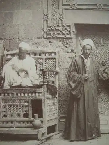 Pascal Sebah (1823-1886) Arabischer Innenhof Ägypten 1880 Albumin