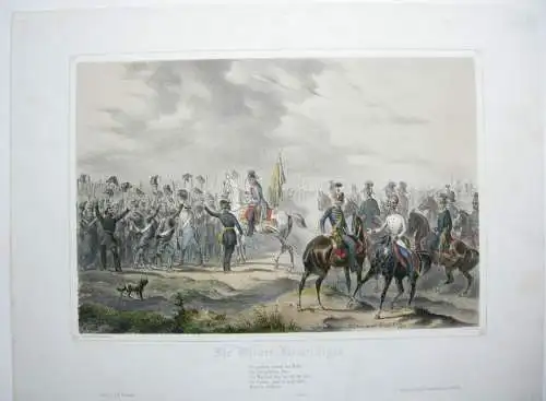 Wiener Freiwillige Aufstand Lombardei Lithographie 1849 Bachmann-Hohenstein