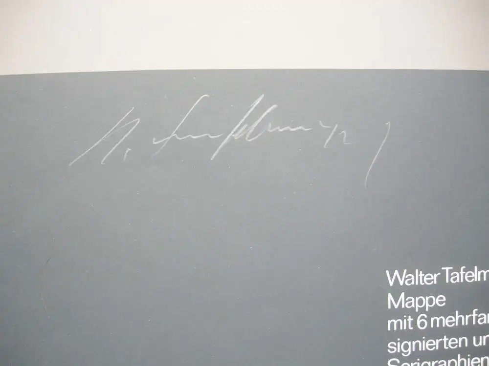 Walter Tafelmaier (1935) Plakat Orig. Serigraphie signiert Edition Fischer 1969 2