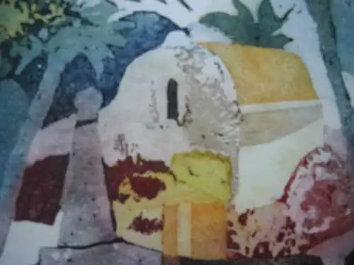 Hatta Gollwitzer (1943) Auf den Zykladen Orig. Farbradierung signiert