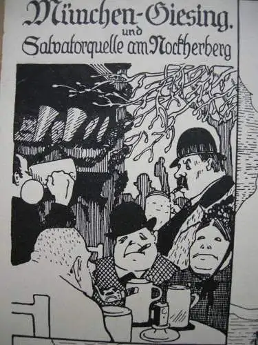 Ulf Seidl Giesing Nockherberg München Orig Lithographie 1930  