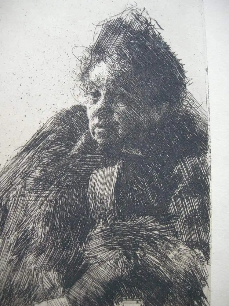 Anders Zorn (1860-1920) Portrait Madame Simon II Orig. Radierung 1895 2