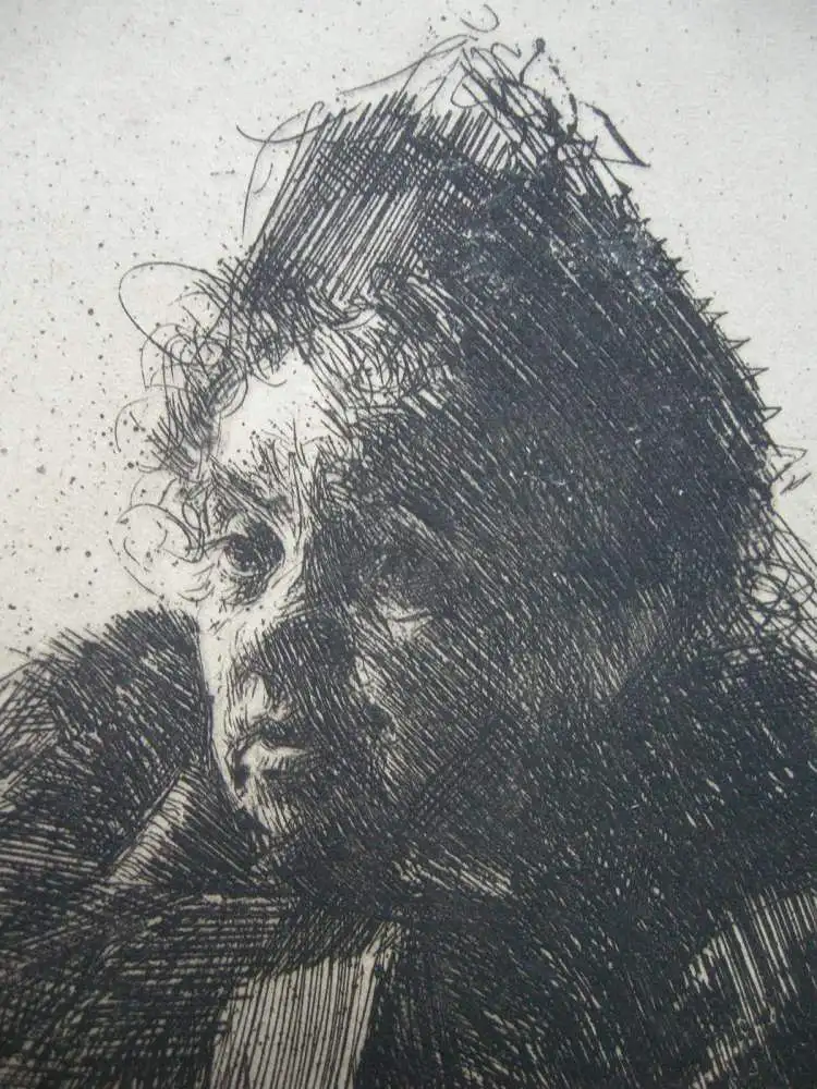 Anders Zorn (1860-1920) Portrait Madame Simon II Orig. Radierung 1895 3
