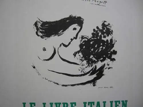 Marc Chagall Le Livre Italien 1953 Orig Lithografie 1959 Maitres de l'Ecole