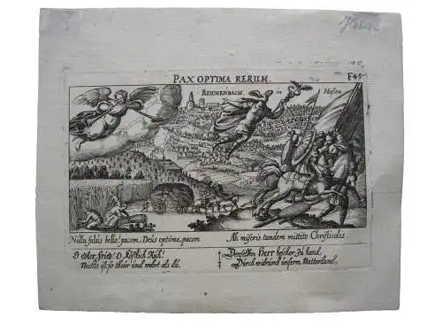 Hessisch-Lichtenau Reichenbach Hessen Kupferstich Meissners Schatzkästlein 1638