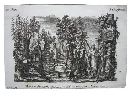 Gebrüder Klauber Heilige Maria des Kleopas Jüngerin von Jesus Kupferstich 1750