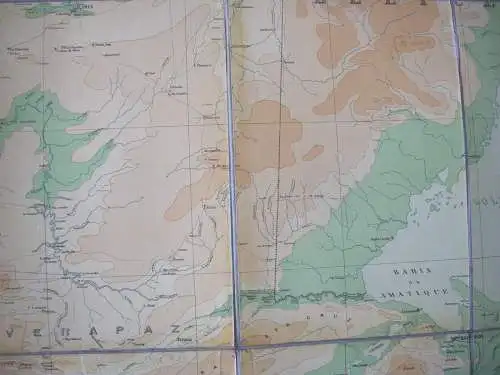 Mapa del Estado de Guatemala 1924 Lithografie 132 x 134,5 cm Claudio Urrutia