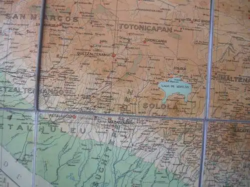 Mapa del Estado de Guatemala 1924 Lithografie 132 x 134,5 cm Claudio Urrutia