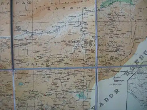 Mapa del Estado de Guatemala 1924 Lithografie 132 x 134,5 cm Claudio Urrutia