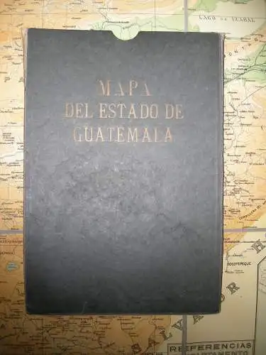 Mapa del Estado de Guatemala 1924 Lithografie 132 x 134,5 cm Claudio Urrutia