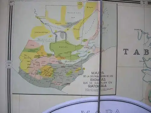 Mapa del Estado de Guatemala 1924 Lithografie 132 x 134,5 cm Claudio Urrutia