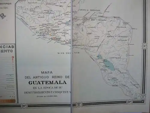 Mapa del Estado de Guatemala 1924 Lithografie 132 x 134,5 cm Claudio Urrutia