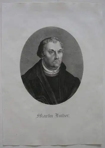 Martin Luther (1483-1546) Theologe Reformator Orig Lithografie Stöhr 1825